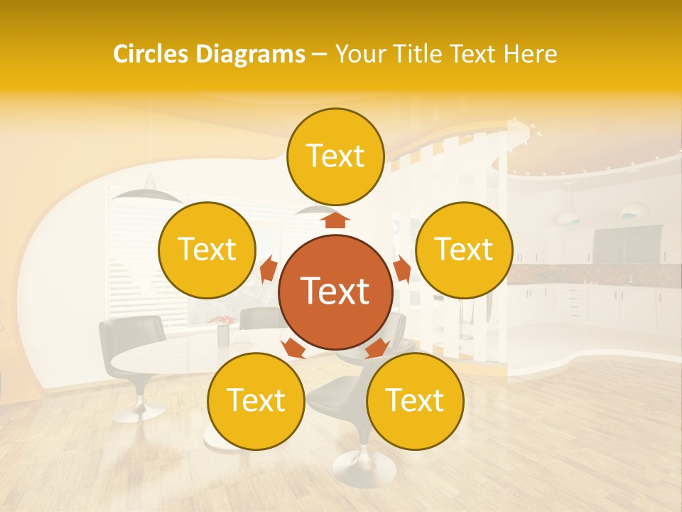 Indoors Kitchen Table PowerPoint Template