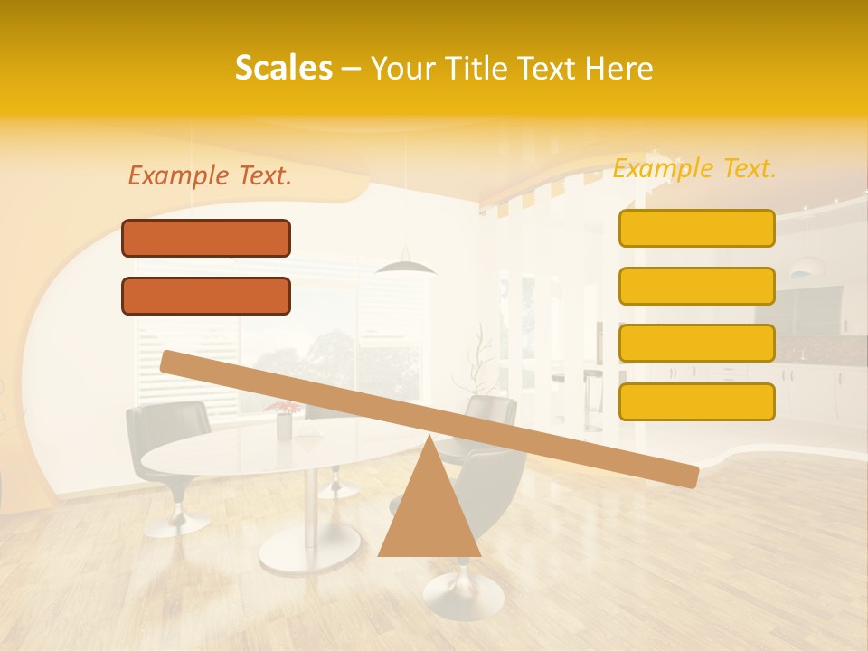 Indoors Kitchen Table PowerPoint Template
