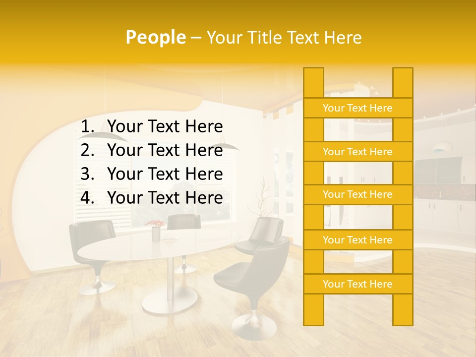 Indoors Kitchen Table PowerPoint Template