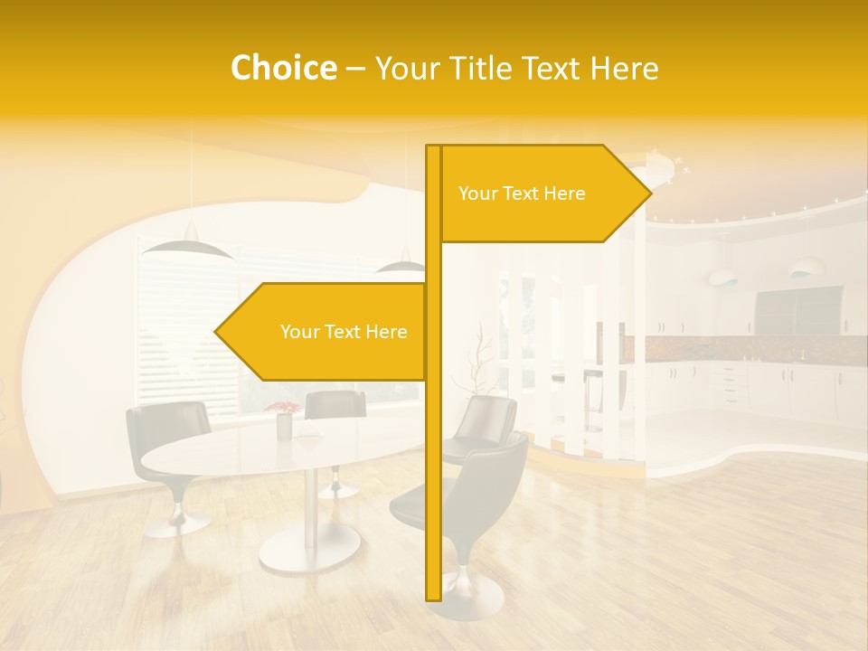 Indoors Kitchen Table PowerPoint Template