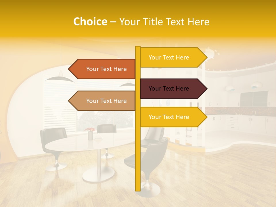 Indoors Kitchen Table PowerPoint Template