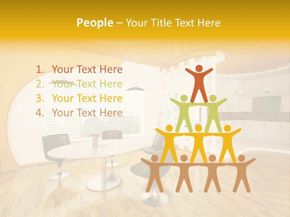 Indoors Kitchen Table PowerPoint Template