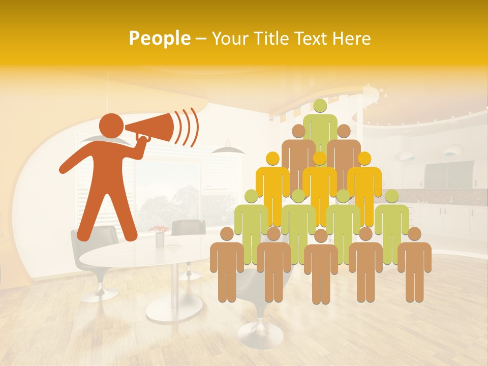 Indoors Kitchen Table PowerPoint Template