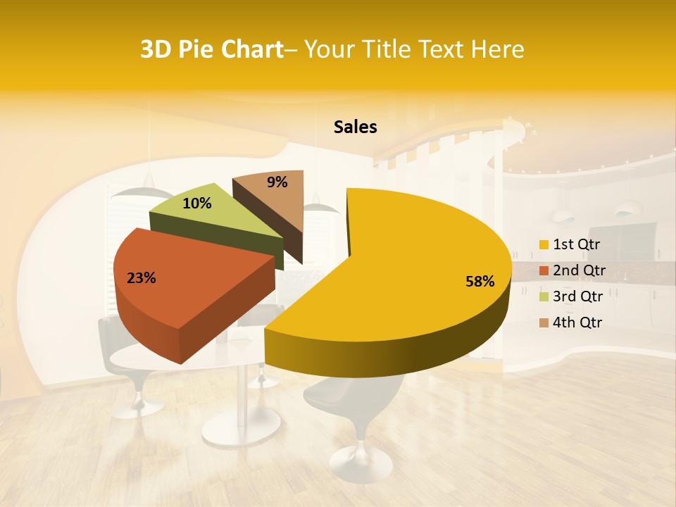 Indoors Kitchen Table PowerPoint Template