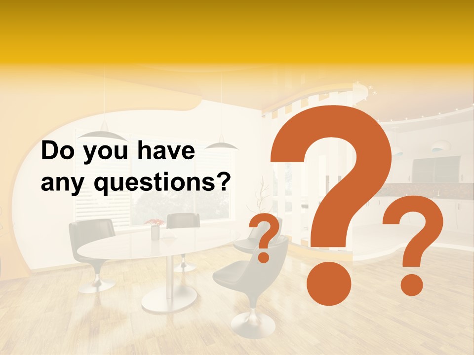 Indoors Kitchen Table PowerPoint Template