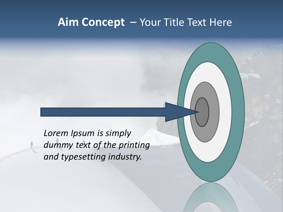 Trekking Goal Shoes PowerPoint Template