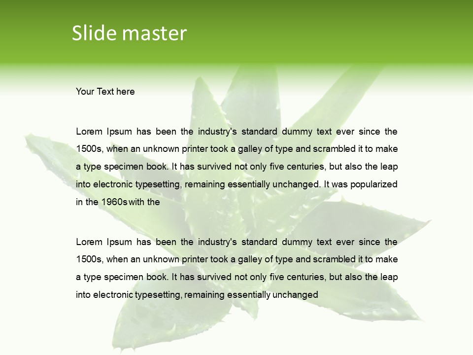 Flower Detail Aloe PowerPoint Template