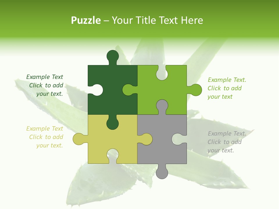 Flower Detail Aloe PowerPoint Template