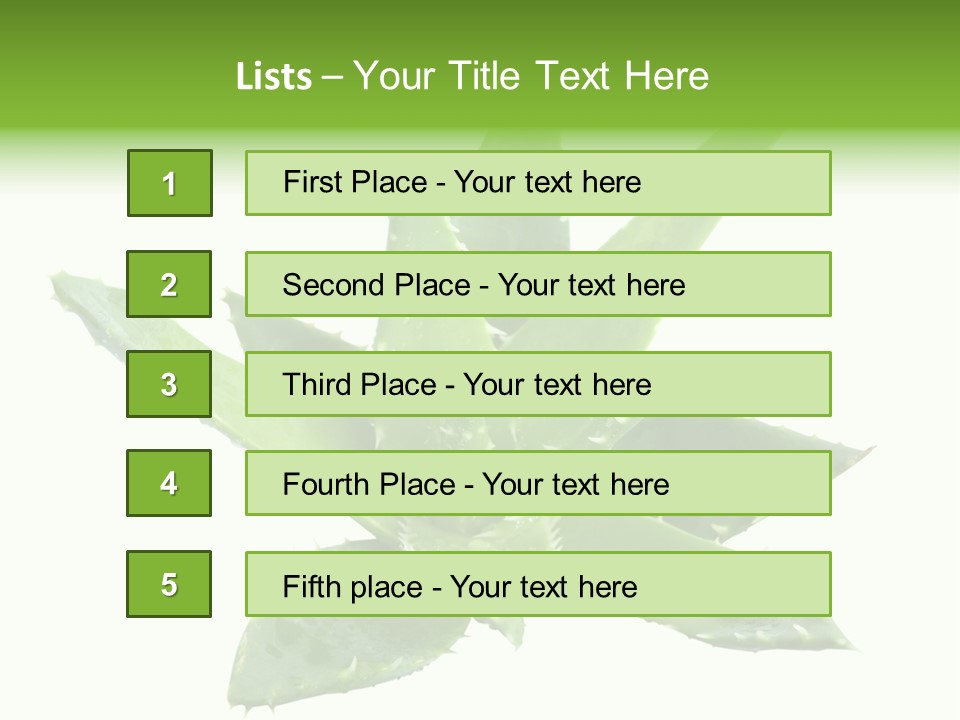 Flower Detail Aloe PowerPoint Template