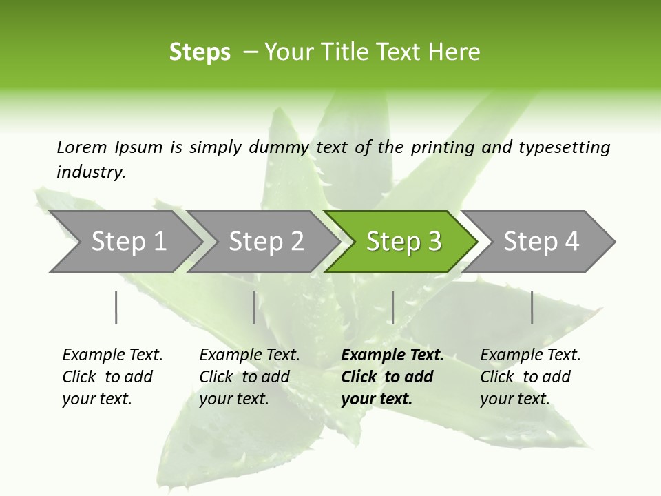 Flower Detail Aloe PowerPoint Template