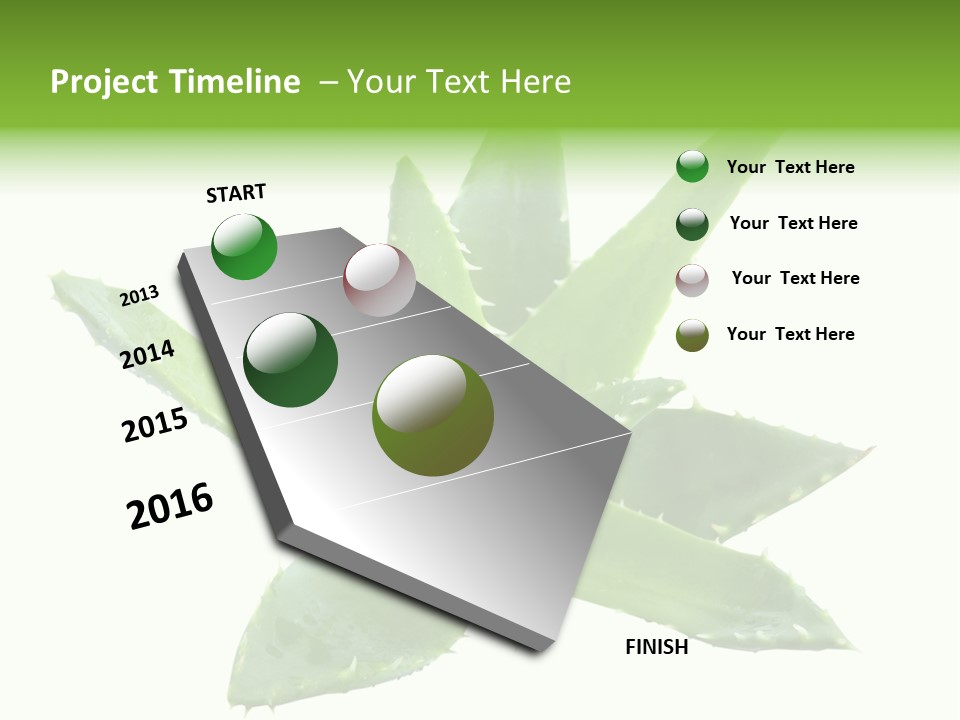 Flower Detail Aloe PowerPoint Template