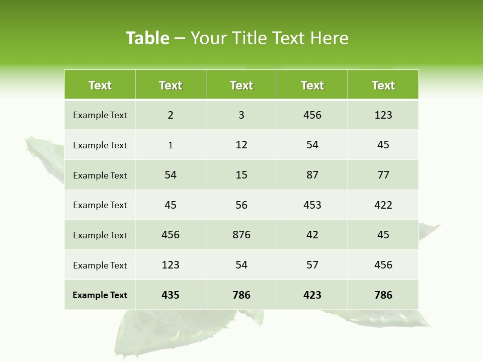 Flower Detail Aloe PowerPoint Template