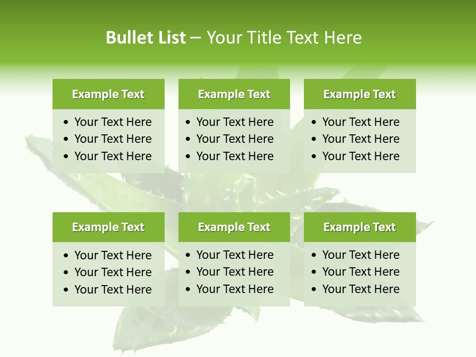 Flower Detail Aloe PowerPoint Template