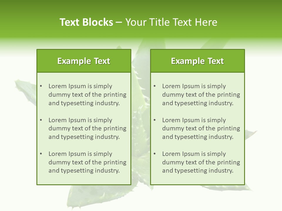 Flower Detail Aloe PowerPoint Template