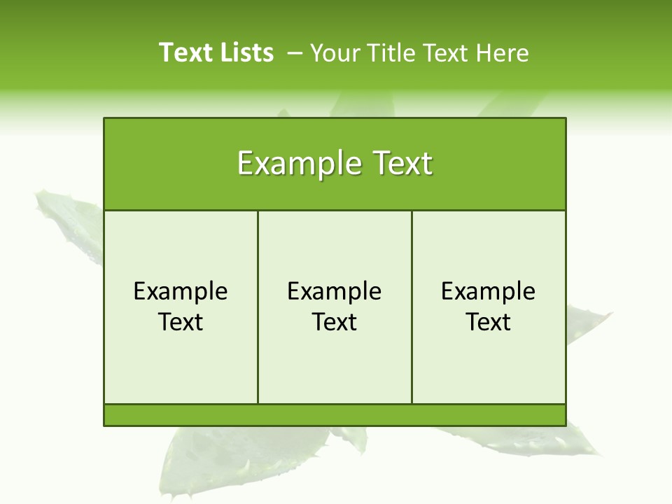 Flower Detail Aloe PowerPoint Template