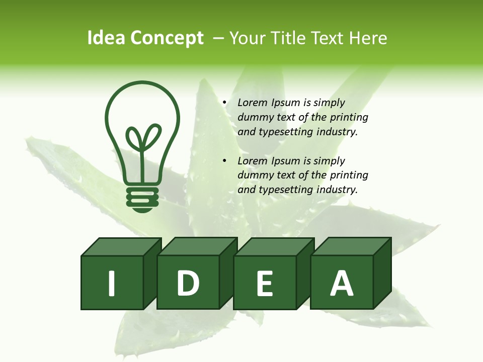 Flower Detail Aloe PowerPoint Template