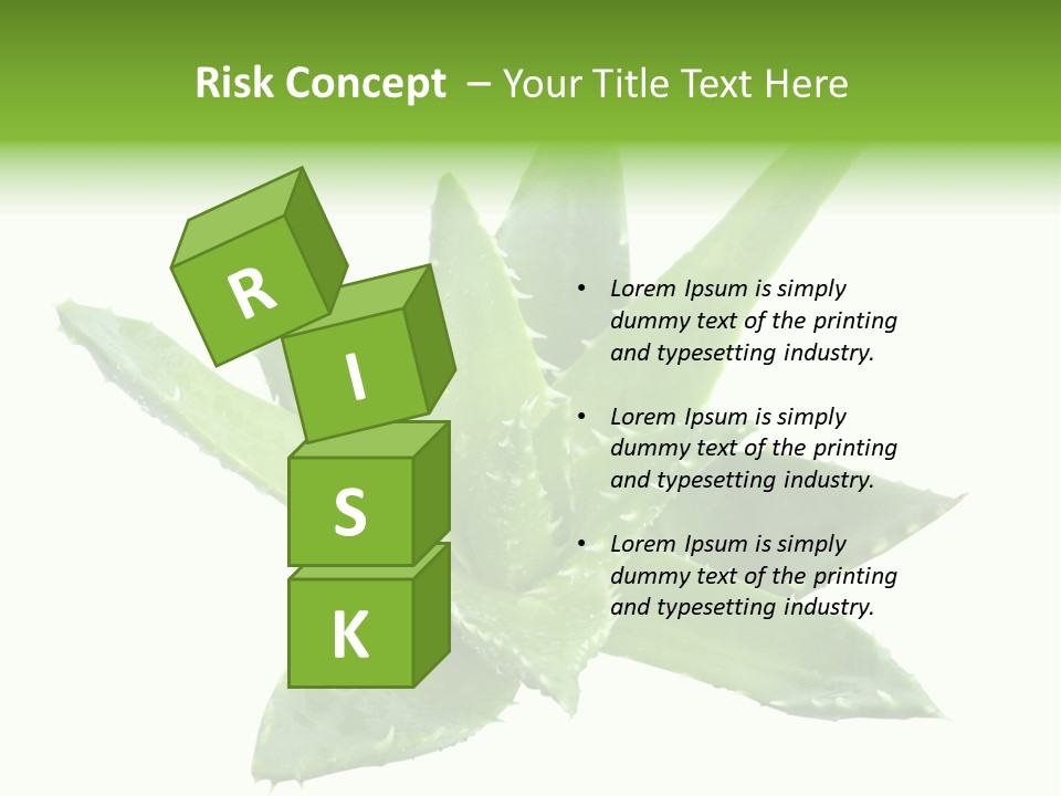 Flower Detail Aloe PowerPoint Template