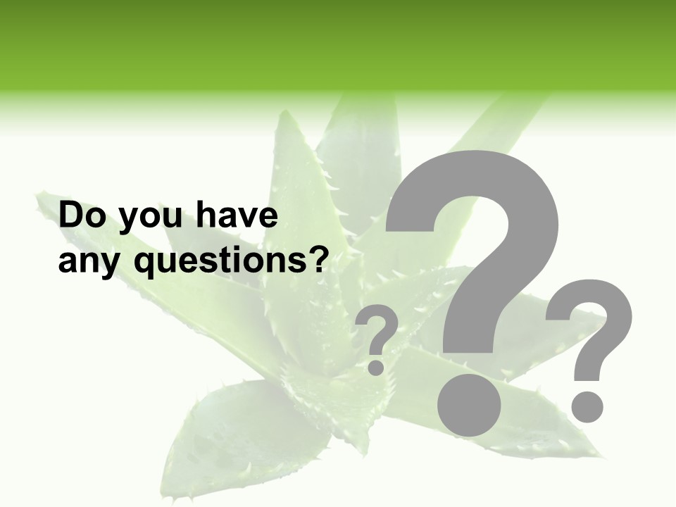 Flower Detail Aloe PowerPoint Template