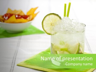 Cocktail Fresh Ice PowerPoint Template