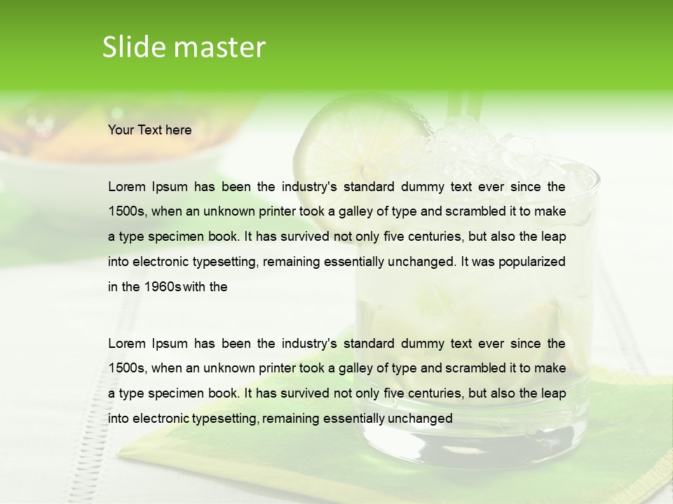 Cocktail Fresh Ice PowerPoint Template