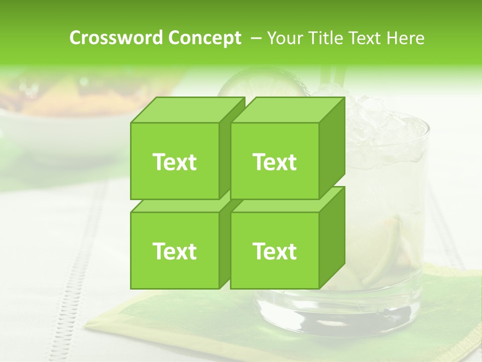 Cocktail Fresh Ice PowerPoint Template