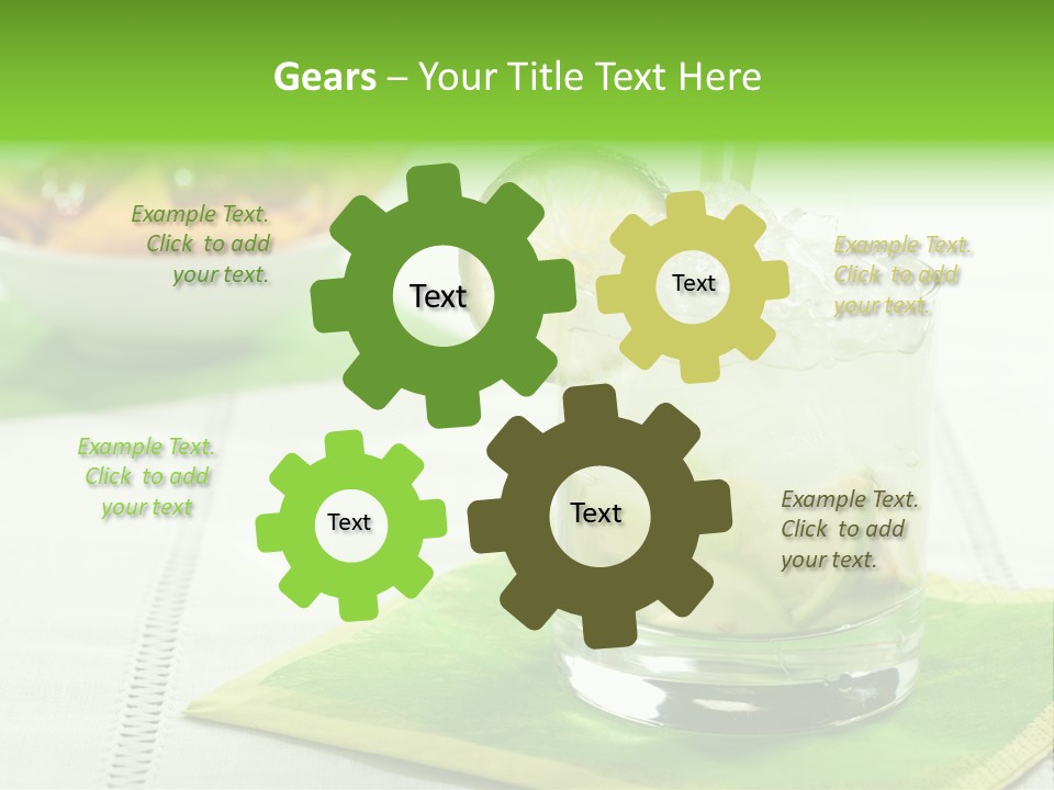 Cocktail Fresh Ice PowerPoint Template