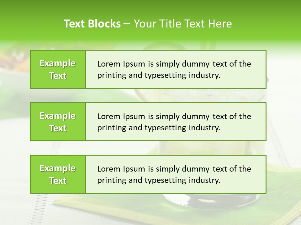 Cocktail Fresh Ice PowerPoint Template