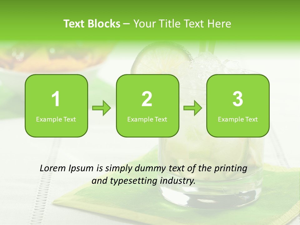 Cocktail Fresh Ice PowerPoint Template