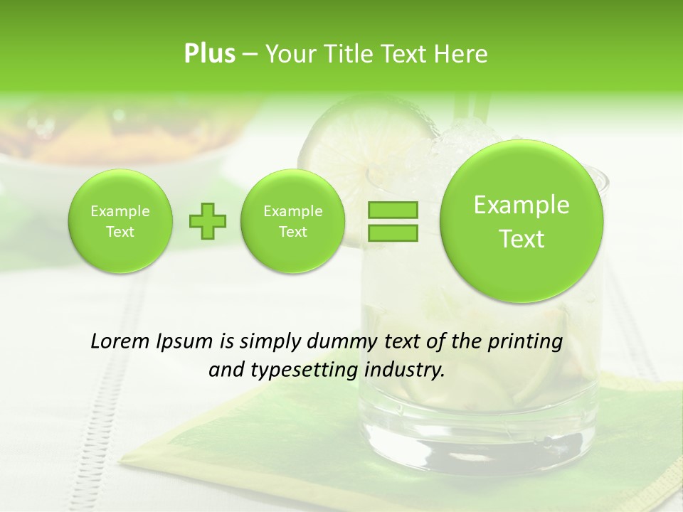 Cocktail Fresh Ice PowerPoint Template