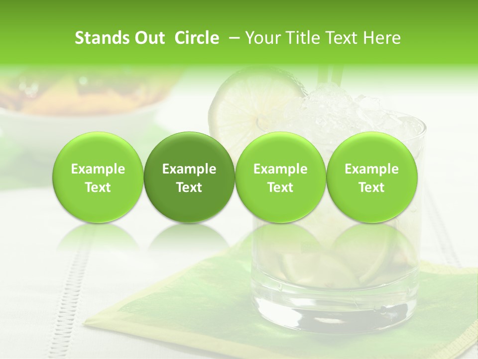 Cocktail Fresh Ice PowerPoint Template