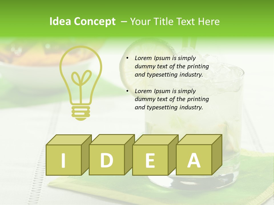 Cocktail Fresh Ice PowerPoint Template