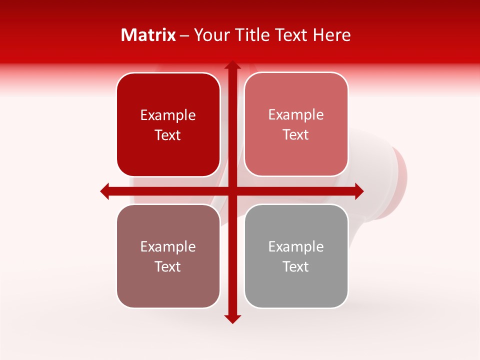 A Red And White Megaphone On A White Background PowerPoint Template