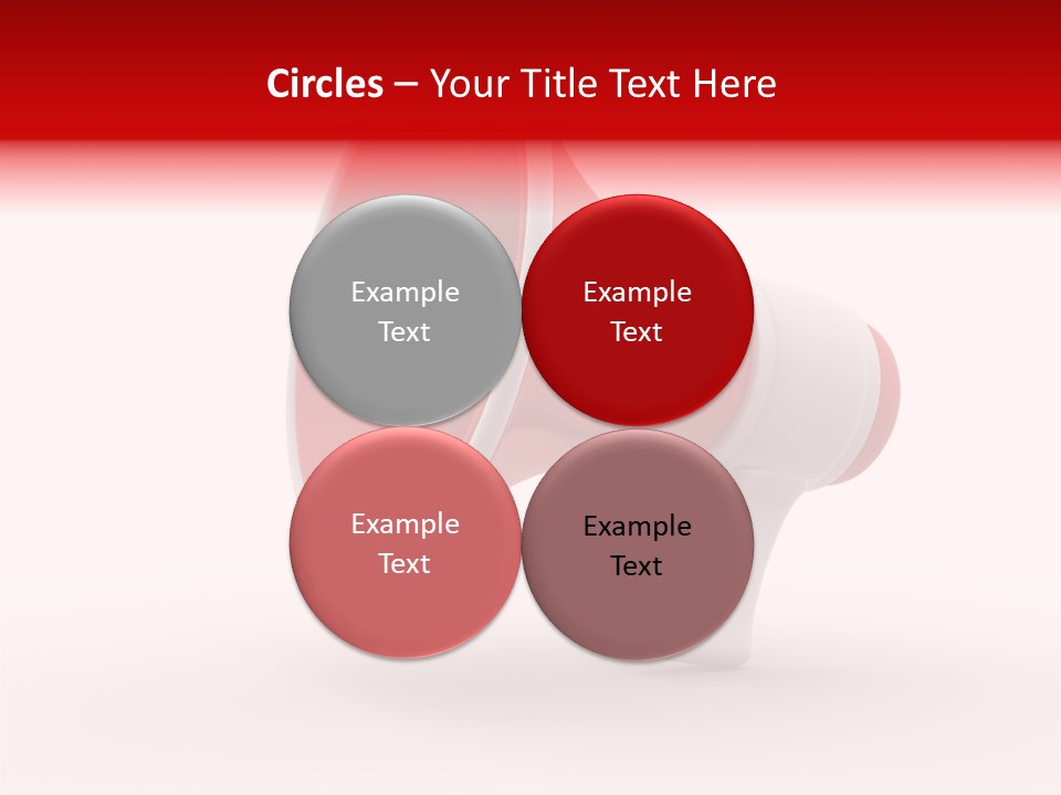 A Red And White Megaphone On A White Background PowerPoint Template