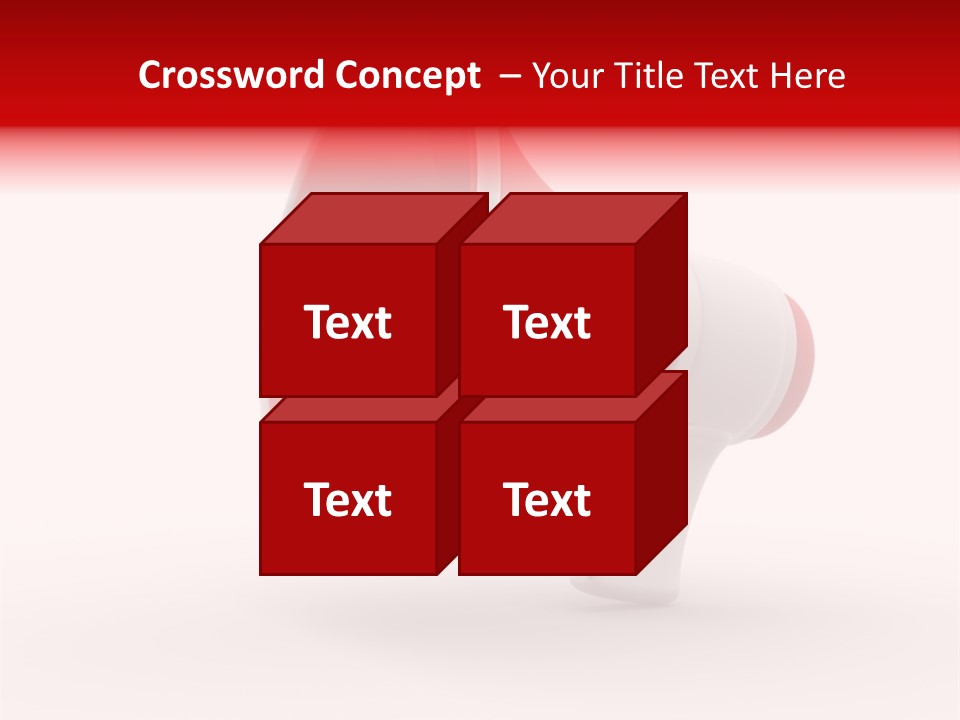 A Red And White Megaphone On A White Background PowerPoint Template