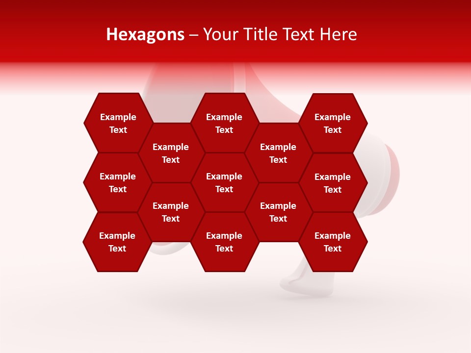 A Red And White Megaphone On A White Background PowerPoint Template