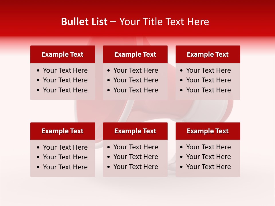 A Red And White Megaphone On A White Background PowerPoint Template