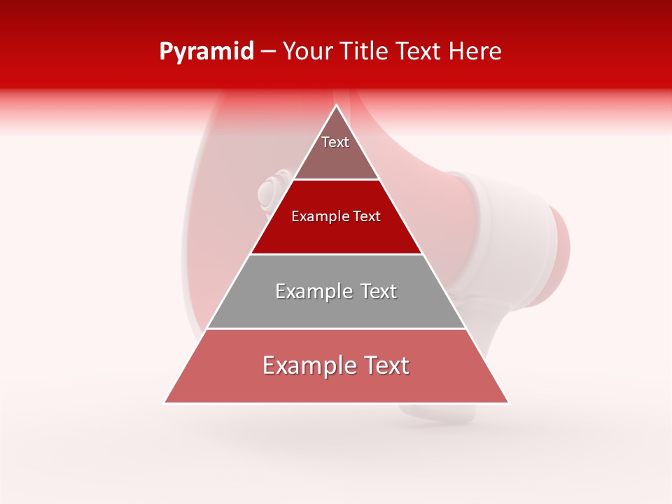 A Red And White Megaphone On A White Background PowerPoint Template