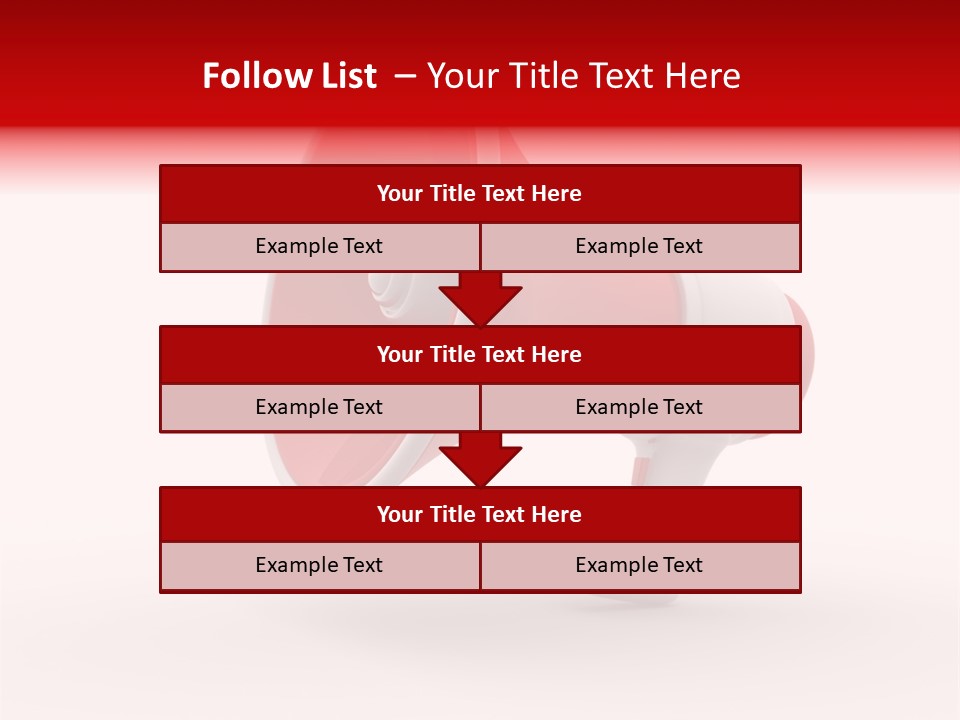 A Red And White Megaphone On A White Background PowerPoint Template