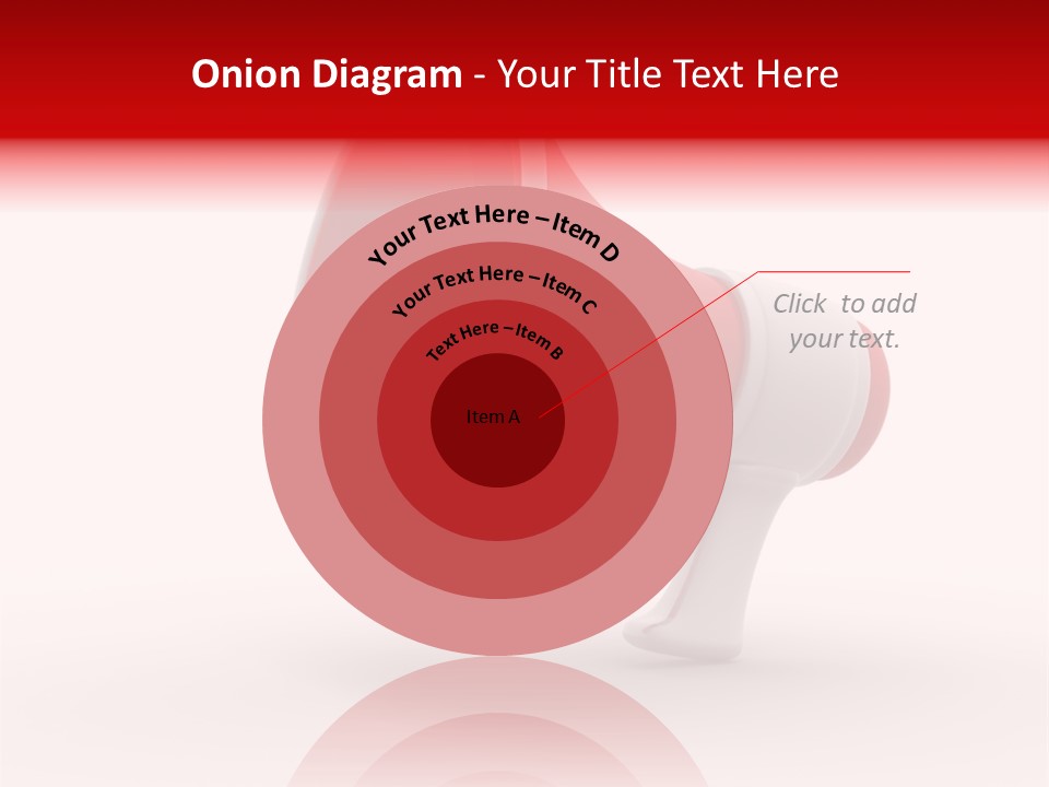 A Red And White Megaphone On A White Background PowerPoint Template