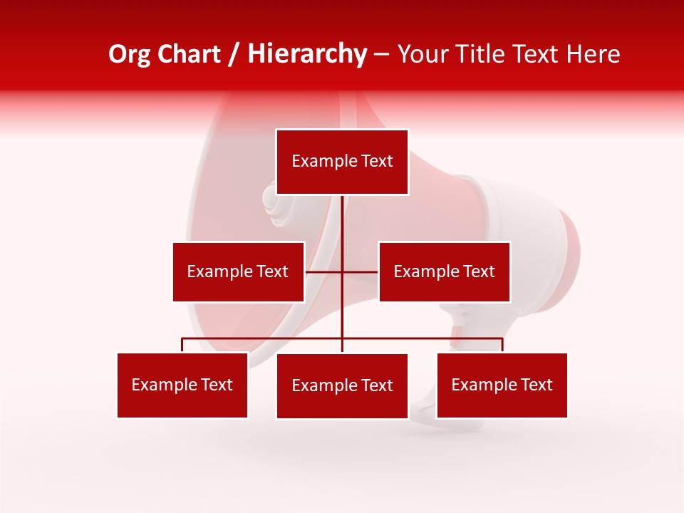 A Red And White Megaphone On A White Background PowerPoint Template