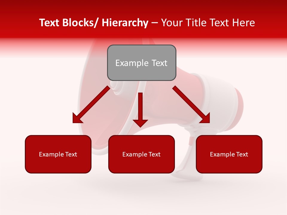 A Red And White Megaphone On A White Background PowerPoint Template