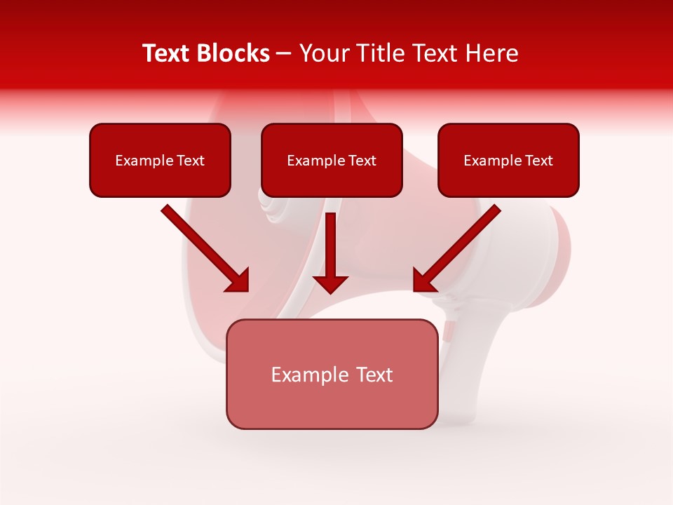A Red And White Megaphone On A White Background PowerPoint Template