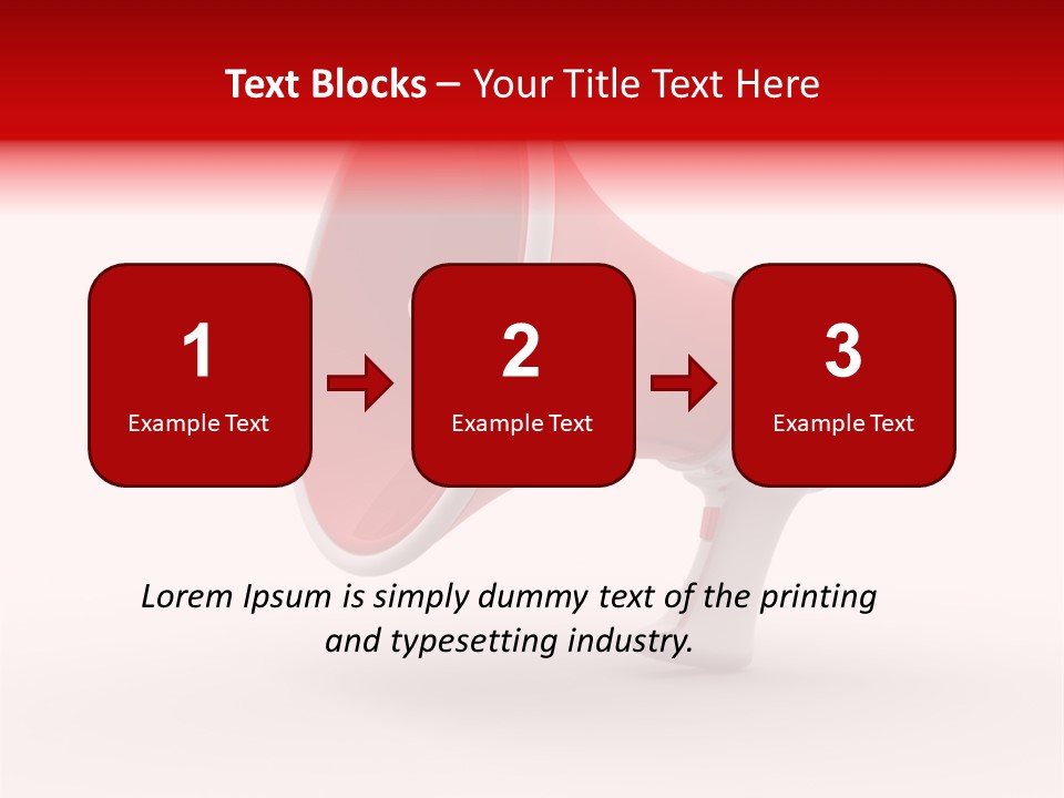 A Red And White Megaphone On A White Background PowerPoint Template