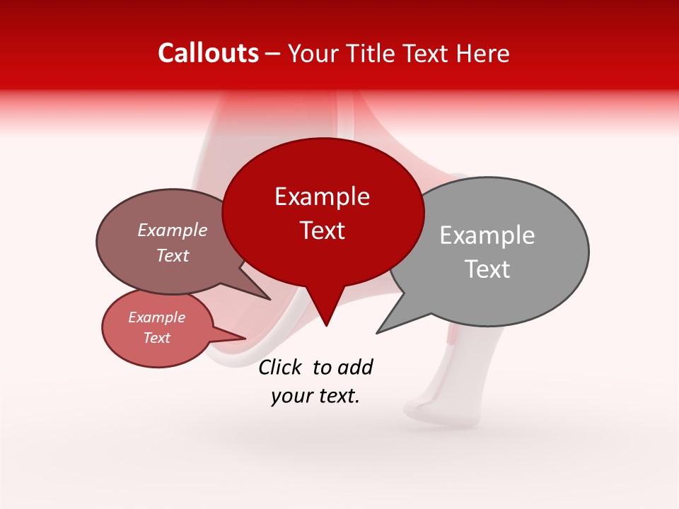 A Red And White Megaphone On A White Background PowerPoint Template