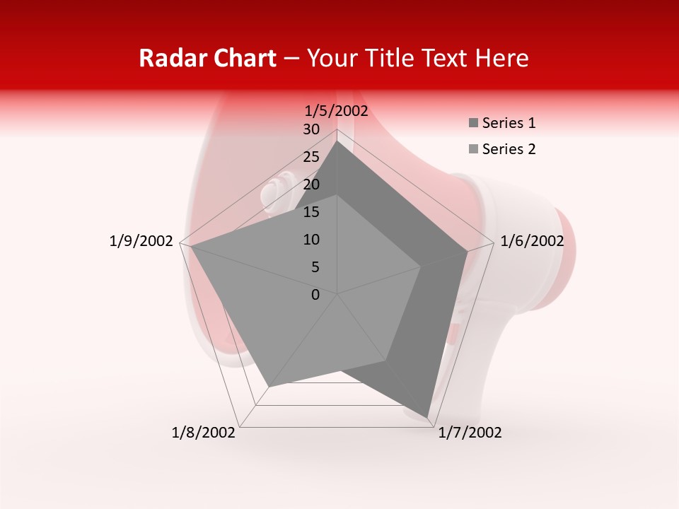 A Red And White Megaphone On A White Background PowerPoint Template