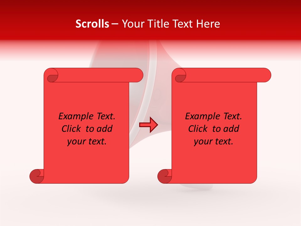 A Red And White Megaphone On A White Background PowerPoint Template