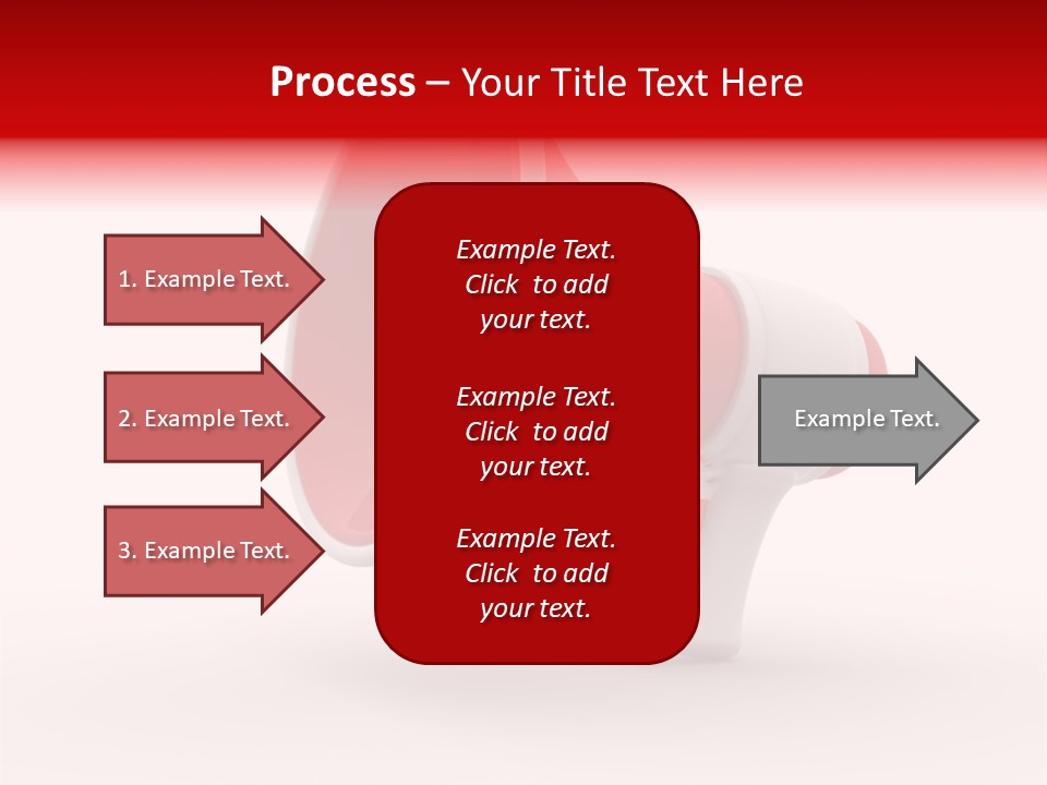 A Red And White Megaphone On A White Background PowerPoint Template
