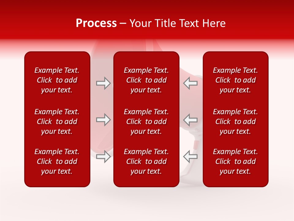 A Red And White Megaphone On A White Background PowerPoint Template