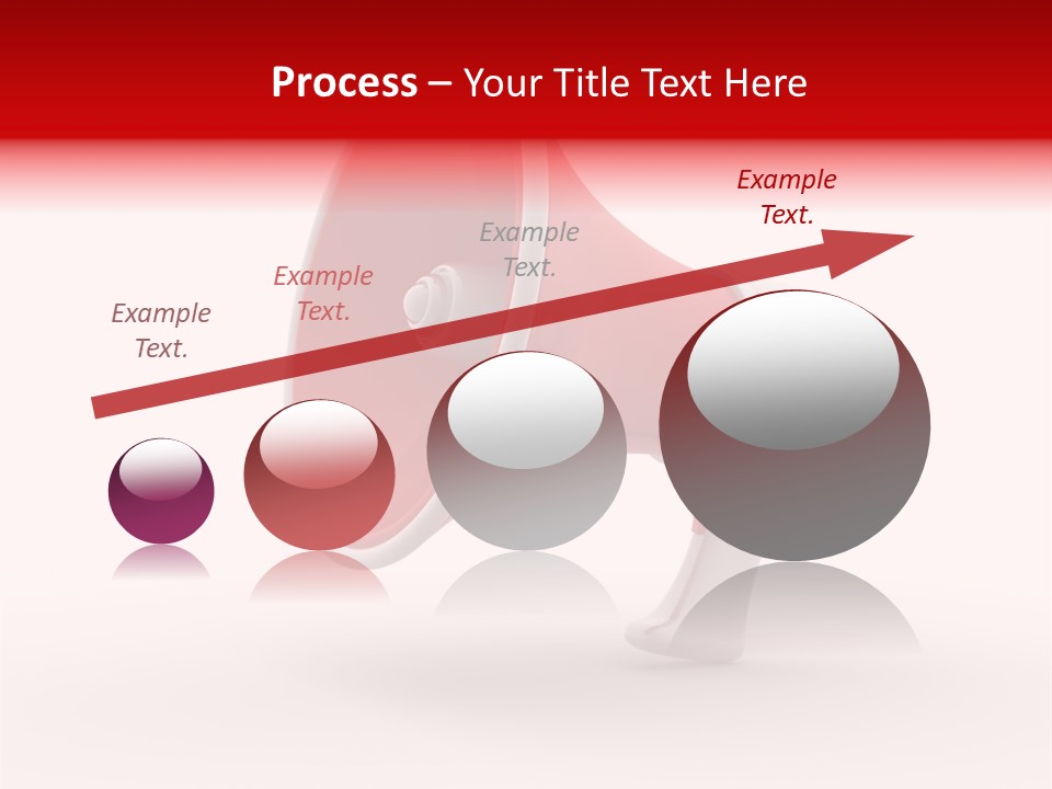 A Red And White Megaphone On A White Background PowerPoint Template