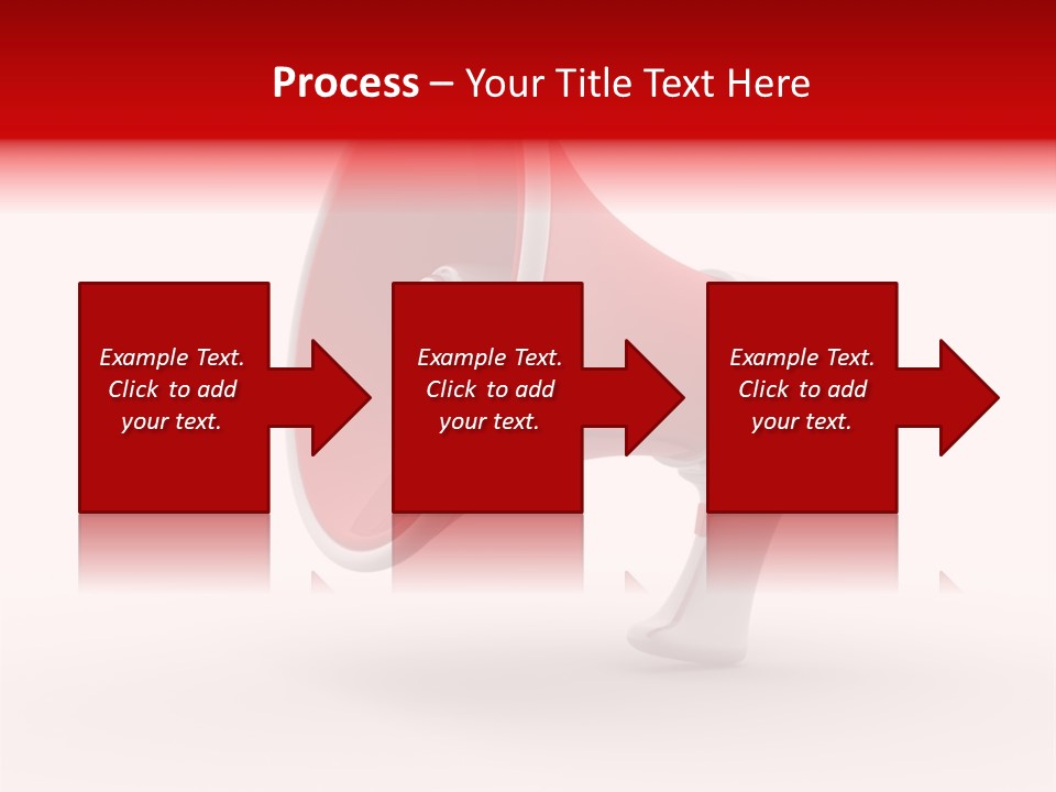 A Red And White Megaphone On A White Background PowerPoint Template